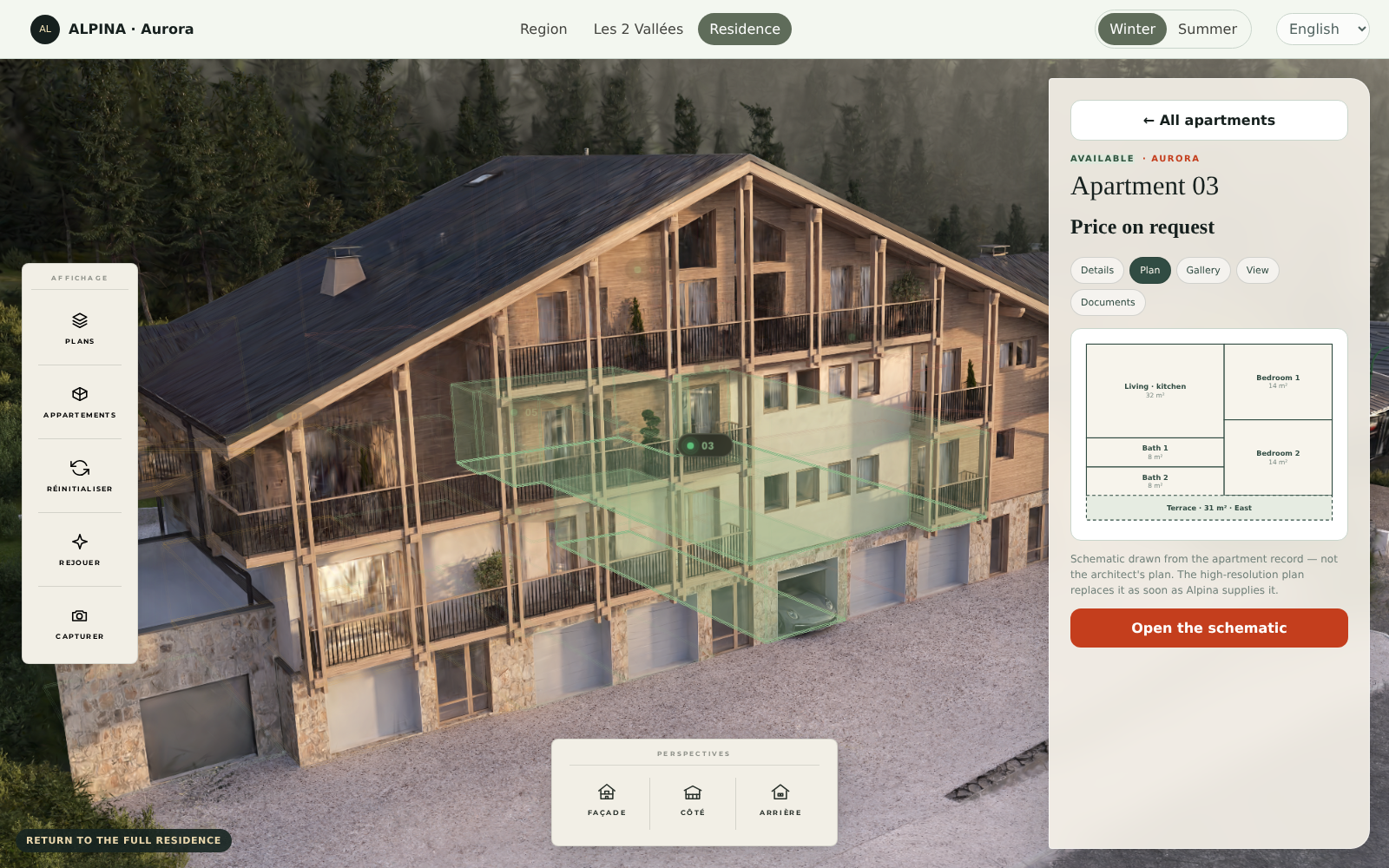 Sélecteur d'appartements — Passer sur Plan